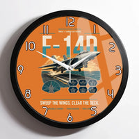 Thumbnail for F-14D Tomcat design on orange framed wall clock