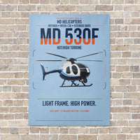 Thumbnail for MD Helicopters MD 530F vertical canvas print - no frame - light blue background