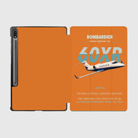 Thumbnail for Bombardier Learjet 60XR design on orange samsung tablet tablet case