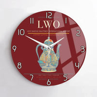 Thumbnail for Lviv Danylo Halytskyi International Airport LWO Wall-Clock No-Frame - Dark Red
