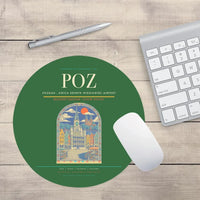 Thumbnail for Poznan - awica Henryk Wieniawski Airport POZ Mouse-Pad Round - Green