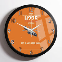 Thumbnail for Airbus H225 design on orange framed wall clock