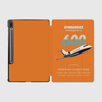 Thumbnail for Bombardier Challenger 600 design on orange samsung tablet tablet case