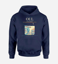 Thumbnail for Oulu Airport (OUL) design on navy blue hoodie single-side print