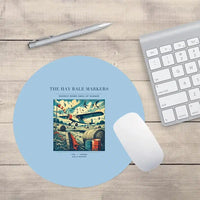 Thumbnail for VINTAGE G4387 - The Hay Bale Markers - Designed Mouse Pads design on lightblue round