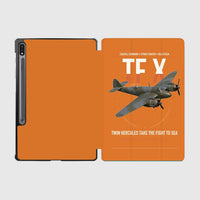 Thumbnail for Bristol Beaufighter TF X design on orange samsung tablet tablet case