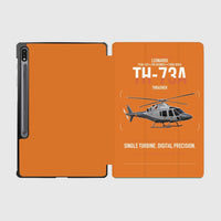 Thumbnail for Leonardo TH-73A Thrasher design on orange samsung tablet tablet case