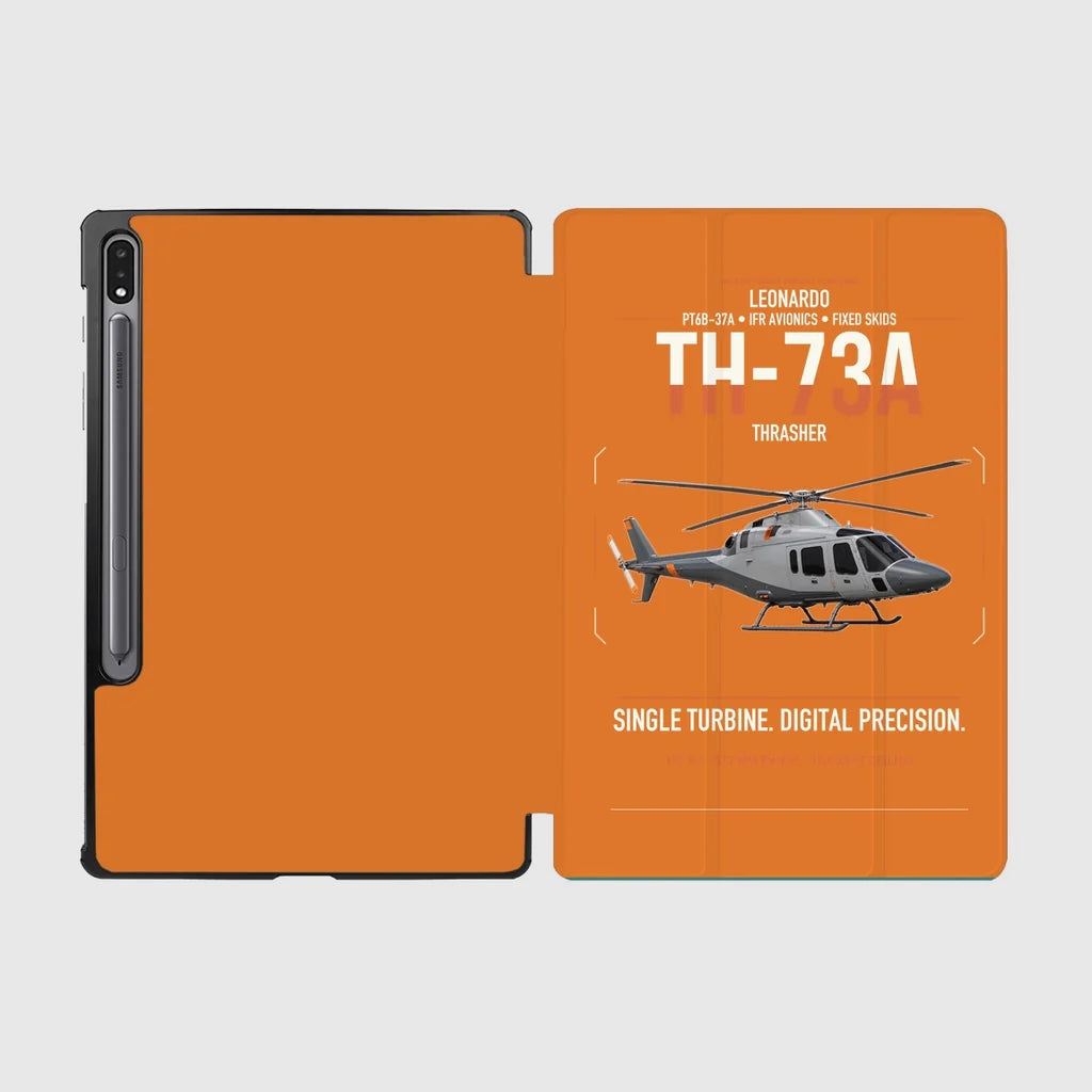 Leonardo TH-73A Thrasher design on orange samsung tablet tablet case