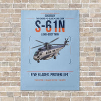 Thumbnail for Sikorsky S-61N vertical canvas print - no frame - light blue background