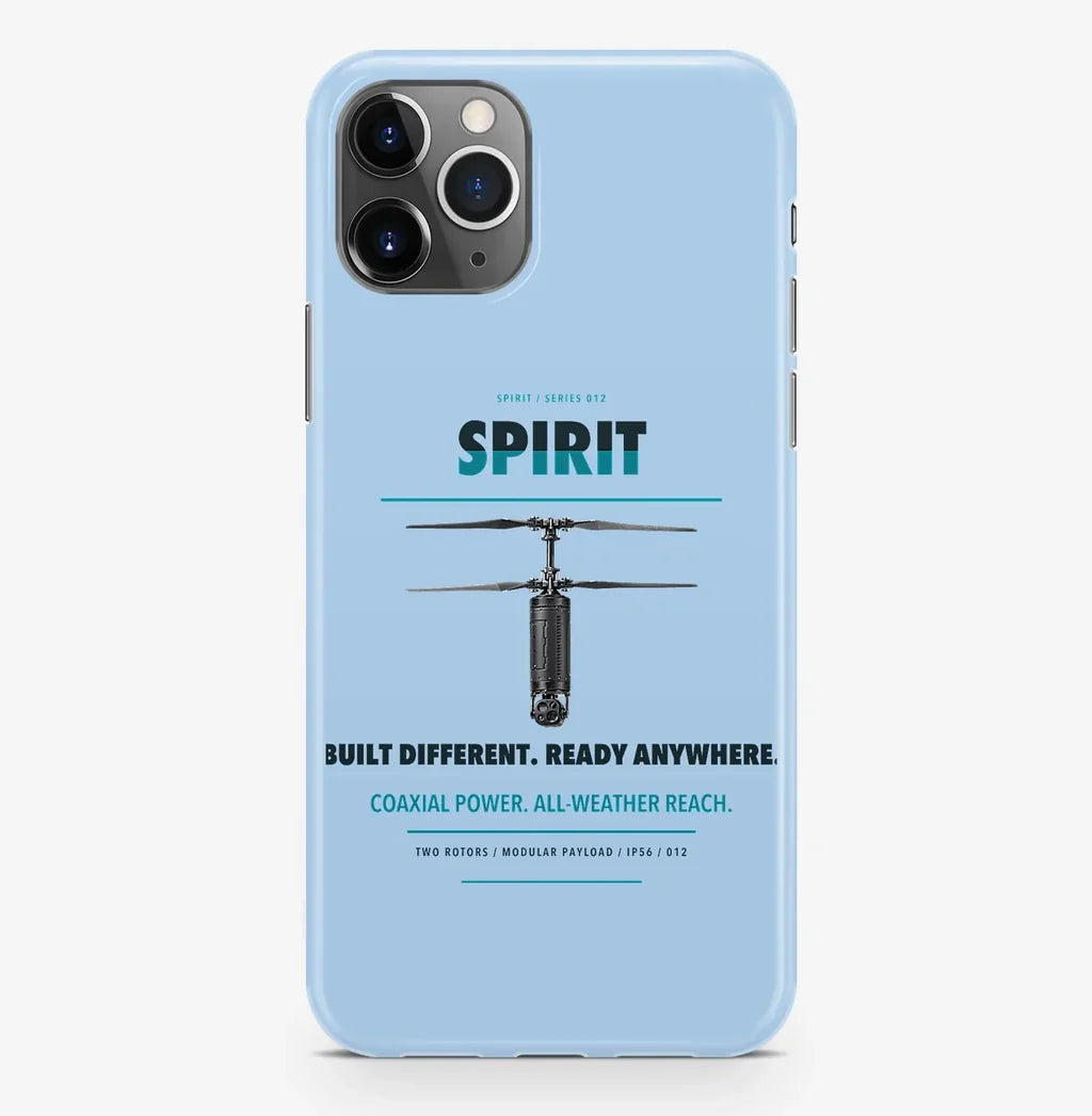 Ascent AeroSystems Spirit Case ProMax design on light blue iphone case promax