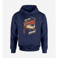 Thumbnail for SIGNAL 582 - Years Served Stories Airborne design on navy blue hoodie single side