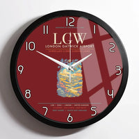 Thumbnail for London Gatwick Airport LGW Wall-Clock Framed - Dark Red