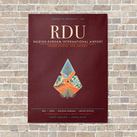Thumbnail for Raleigh-Durham International Airport RDU - Canvas Framed - Dark Red