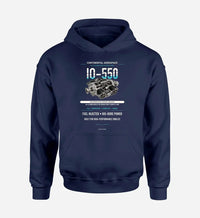 Thumbnail for IO-550 design on navy blue hoodie single side