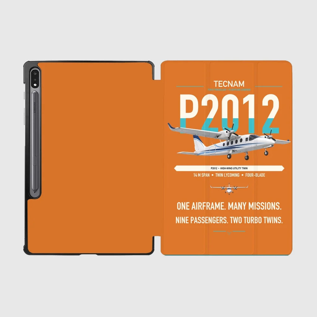 Tecnam P2012 Traveller design on orange samsung tablet tablet case