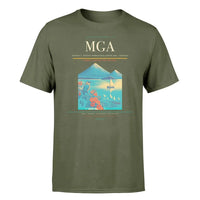 Thumbnail for Augusto C. Sandino International Airport (MGA) T-Shirt single-side front print in Green Army | augusto-c-sandino-international-airport-mga-double-side-t-shirt