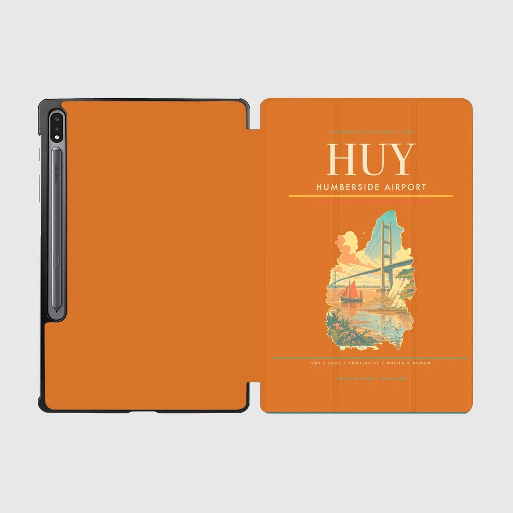 Humberside Airport (HUY) design on orange samsung tablet tablet case
