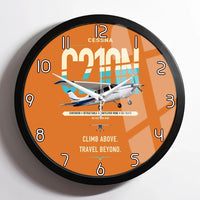 Thumbnail for Cessna T210N Centurion design on orange framed wall clock