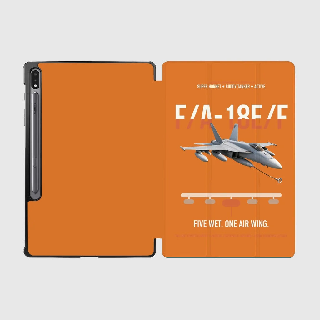F A-18E F Buddy Tanker design on orange samsung tablet tablet case