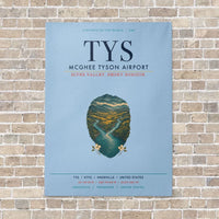 Thumbnail for McGhee Tyson Airport Knoxville TYS vertical canvas print - no frame - light blue background