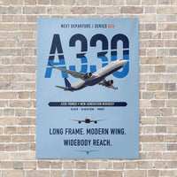 Thumbnail for Airbus A330-900neo vertical canvas print - no frame - light blue background