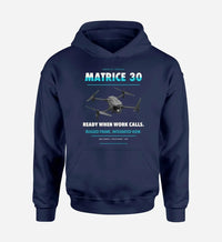 Thumbnail for DJI Matrice 30 design on navy blue hoodie single side