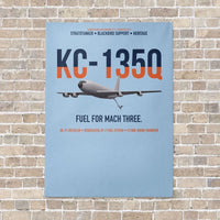 Thumbnail for KC-135Q Blackbird Tanker vertical canvas print - no frame - light blue background