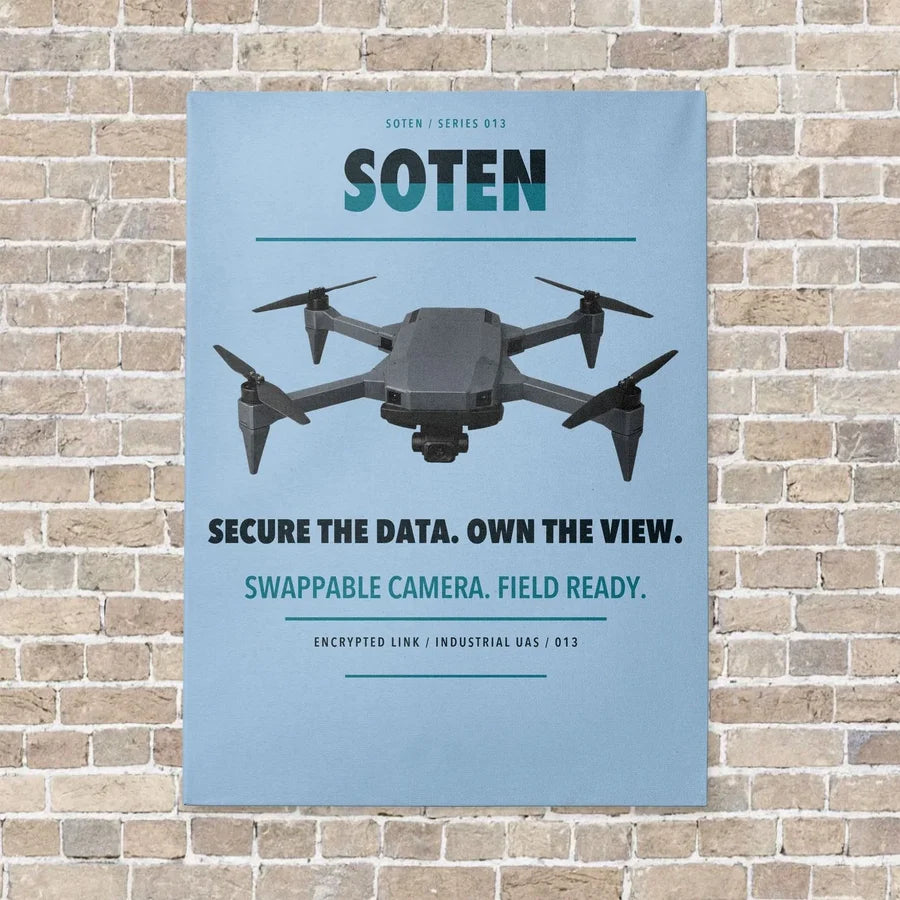ACSL SOTEN vertical canvas print - no frame - light blue background