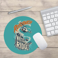 Thumbnail for Rotorwash Writes Across The Ridge design on turquoise round mouse pad