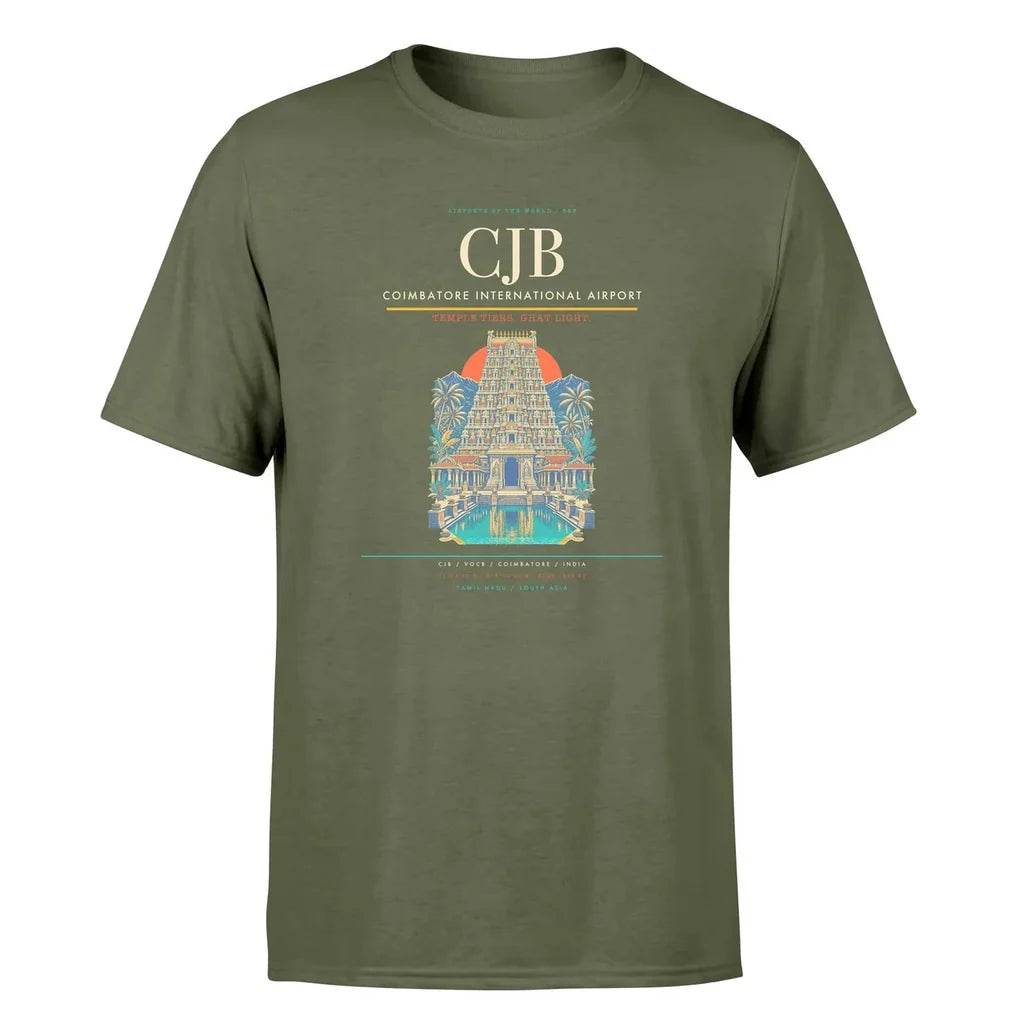 Coimbatore Airport (CJB) Premium T-Shirt Green Army