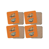 Thumbnail for Dawn Answers To The Throttle design on orange 4 pieces set coaster