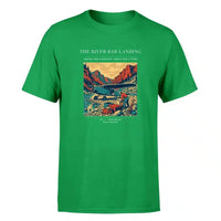 Thumbnail for VINTAGE G4193 - The River Bar Landing - Premium T-Shirt design on green premium t shirt
