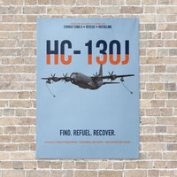 Thumbnail for HC-130J COMBAT KING II vertical canvas print - no frame - light blue background