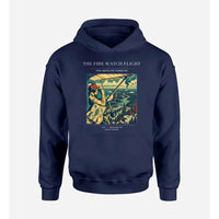 Thumbnail for VINTAGE G4194 - The Fire Watch Flight - Premium Hoodie design on navyblue premium