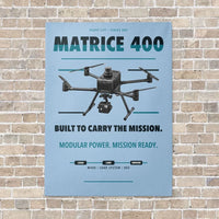 Thumbnail for DJI Matrice 400 vertical canvas print - no frame - light blue background