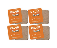 Thumbnail for KA-3B Skywarrior design on orange 4 pieces set coaster
