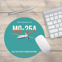 Thumbnail for MQ-25A STINGRAY design on turquoise round mouse pad