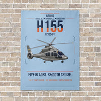 Thumbnail for Airbus H155 EC155 B1 vertical canvas print - no frame - light blue background