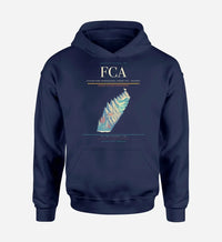 Thumbnail for Glacier Park International Airport (FCA) design on navy blue hoodie single-side print