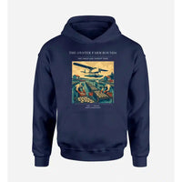 Thumbnail for VINTAGE G4446 - The Oyster Farm Rounds - Premium Hoodie design on navyblue premium