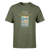 Thumbnail for Cluj-Napoca Airport (CLJ) Premium T-Shirt Green Army