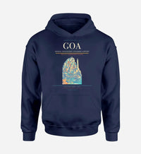 Thumbnail for Genoa Cristoforo Colombo Airport (GOA) design on navy blue hoodie single-side print