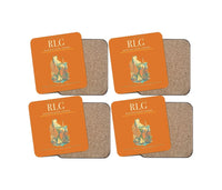 Thumbnail for Rostock-Laage Airport (RLG) design on orange 4 pieces set coaster