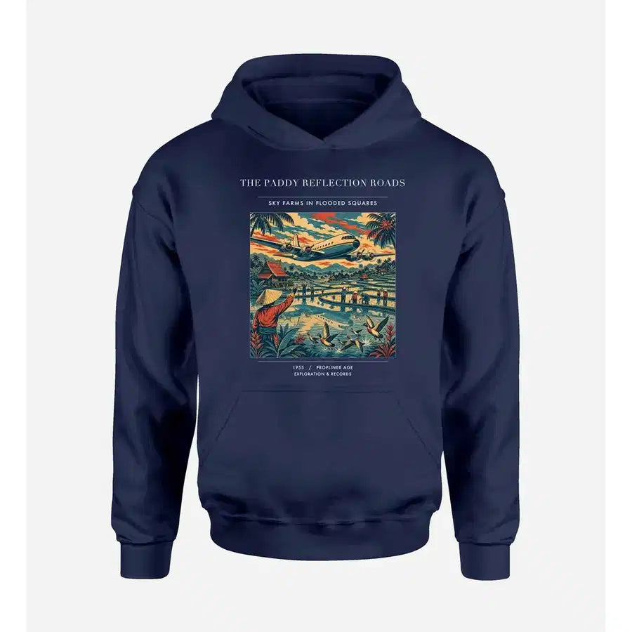 VINTAGE G4497 - The Paddy Reflection Roads - Premium Hoodie design on navyblue premium
