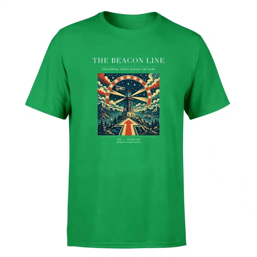 VINTAGE G4147 - The Beacon Line - Premium T-Shirt design on green premium t shirt