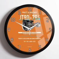 Thumbnail for JT9D-7R4 design on orange framed wall clock