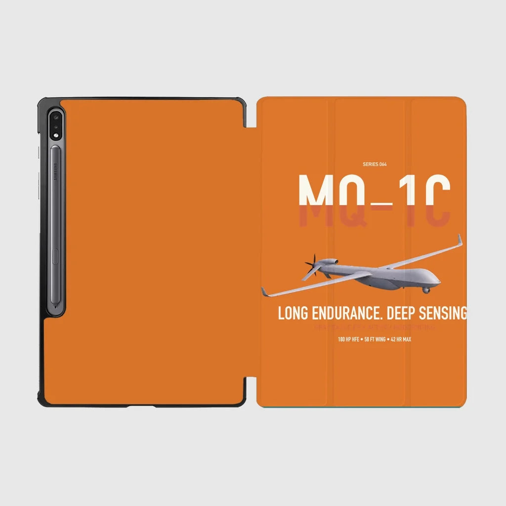 MQ-1C Gray Eagle ER design on orange samsung tablet tablet case