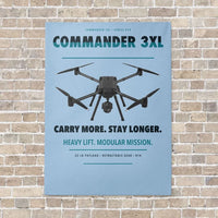 Thumbnail for Draganfly Commander 3XL vertical canvas print - no frame - light blue background