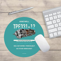 Thumbnail for TPE331-12 design on turquoise round mouse pad