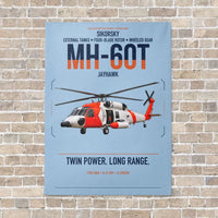 Thumbnail for Sikorsky MH-60T Jayhawk vertical canvas print - no frame - light blue background